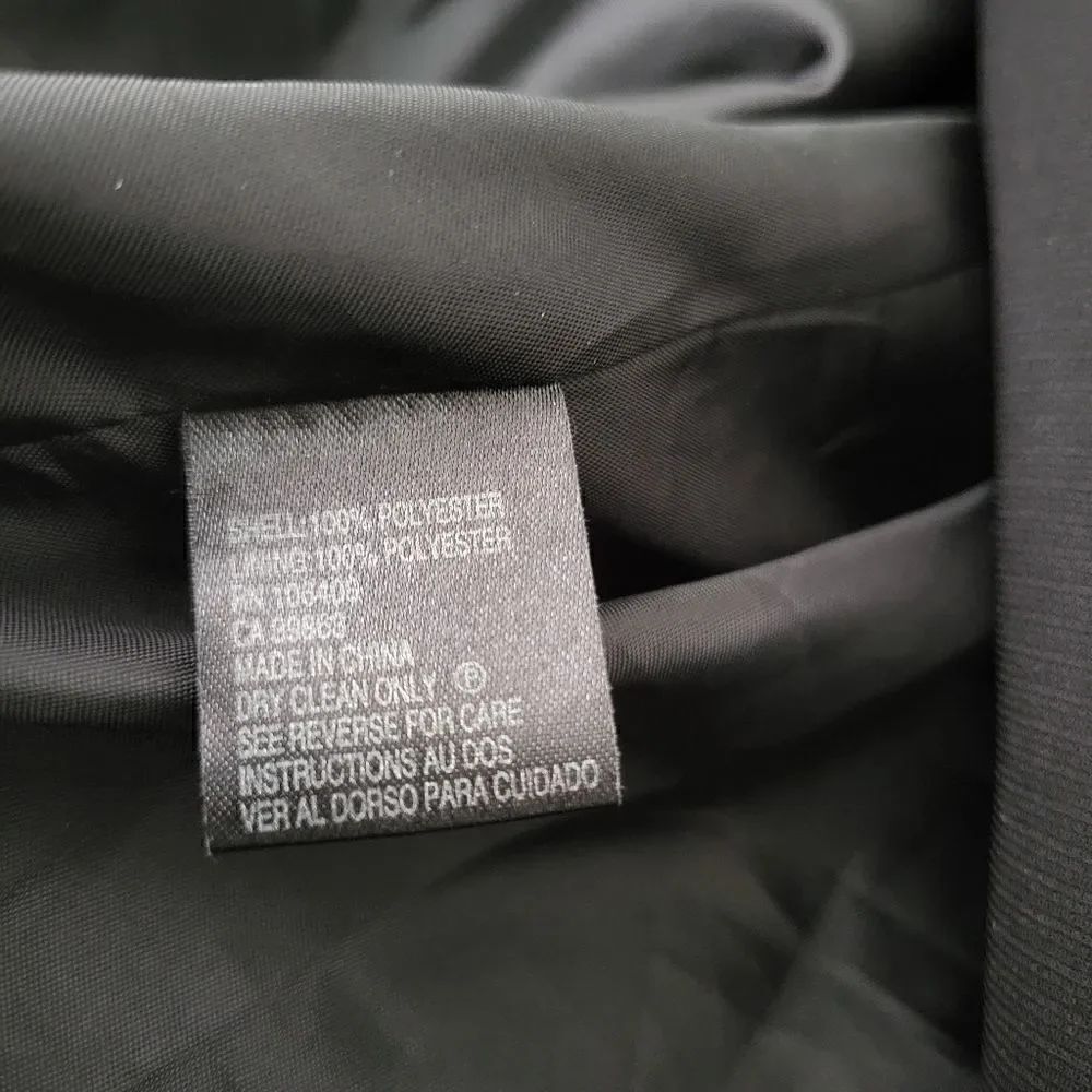 Tahari Black Blazer Jacket Button Front 14 - Picture 5 of 6